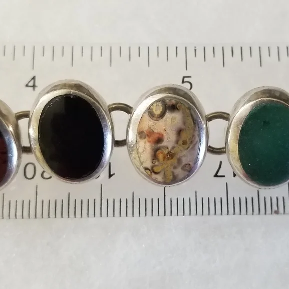 RARE Silpada Sterling Silver & Stone Bracelet